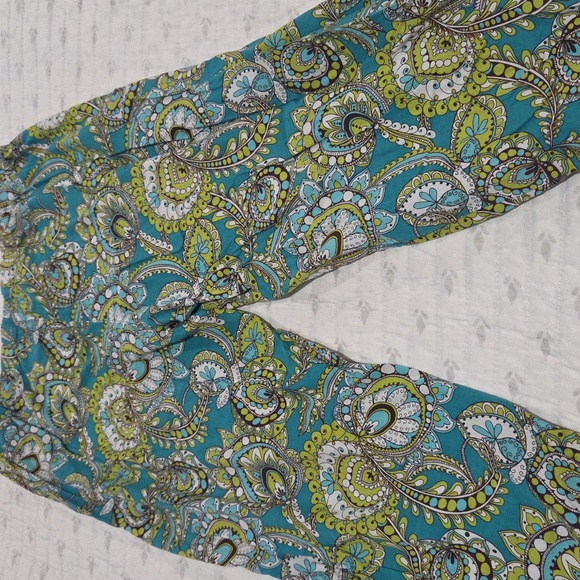🦚Vera Bradley Adorable Cotton Pajama Pants In Very Good Condition. Size L💚💙 - Picture 10 of 12